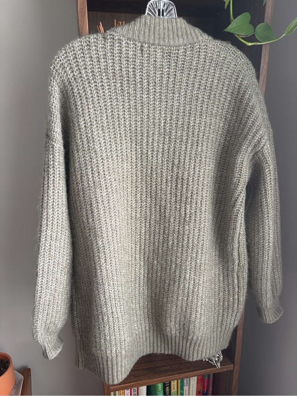 Universal Thread Chunky Knit Button-Front Cardigan Sweater - Taupe/green - Picture 2 of 4